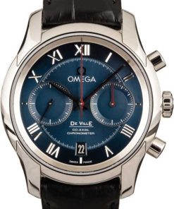 HandMade The Omega De Ville Stainless Steel Blue Roman Dial