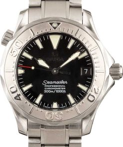 HandMade The Omega Seamaster Pro Chronometer 300M Black Wave Dial