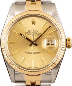HandMade The Datejust Rolex Champagne 16013 Two-Tone