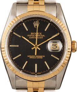 HandMade The Rolex 16233 Datejust Black Tapestry Dial