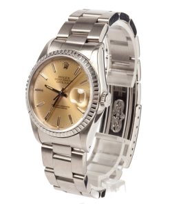 Alternative view of HandMade The Rolex Datejust 16220 Silver Dial Steel Oyster Bracelet