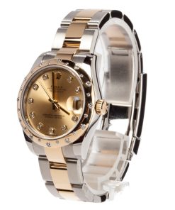 Alternative view of HandMade The Rolex Datejust 178343 Champagne Dial with Diamond Bezel