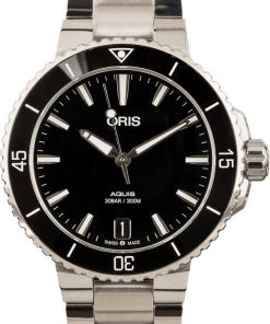 HandMade The Ladies Oris Aquis Date Black Dial