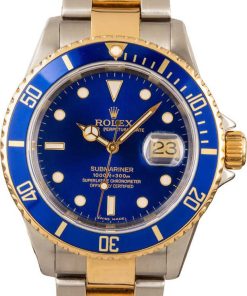 HandMade The Rolex Submariner Two Tone 16613 Blue Dial