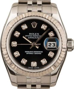 HandMade The Rolex Lady-Datejust 179174 Black Diamond Dial