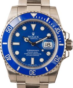 HandMade The Rolex Submariner 116619 White Gold Ceramic Blue Bezel