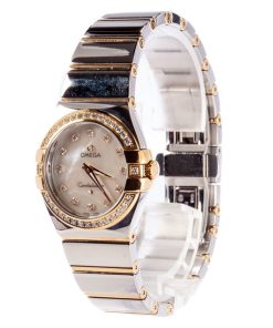 Alternative view of HandMade The Omega Constellation Mother of Pearl Diamond Dial & Bezel