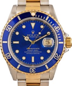 HandMade The Mens Rolex Submariner Two Tone with Blue Face 16613