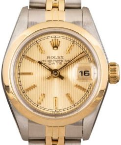 HandMade The Ladies Rolex Date 69163 Champagne Tapestry Dial