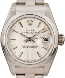 HandMade The Rolex Date 69160 Silver Tapestry Dial