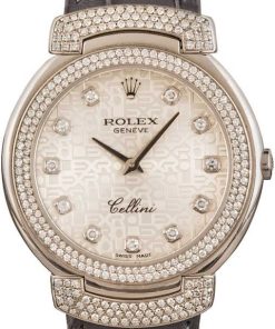 HandMade The Rolex Cellini 6683 Silver Diamond Dial
