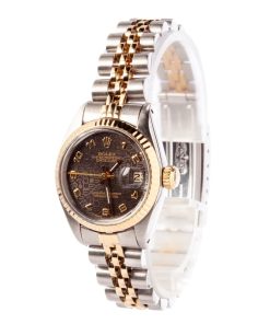 Alternative view of HandMade The Rolex Datejust 6917 Two Tone Black Dial