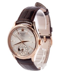 Alternative view of HandMade The Rolex Cellini 50525 Everose with Silver Guilloche Dial