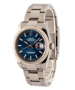 Alternative view of HandMade The Rolex Datejust 116234 Blue Dial Steel Oyster