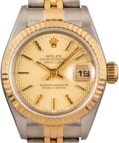 HandMade The Ladies Rolex Datejust 69173 Champagne Tapestry Dial