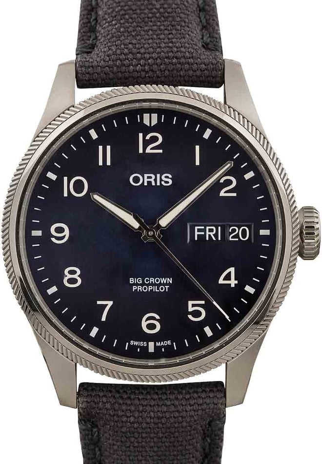 HandMade The Oris Big Crown ProPilot Big Day Date Blue Dial & Textile Strap