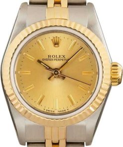 HandMade The Ladies Rolex Oyster Perpetual 67193 Steel & Gold