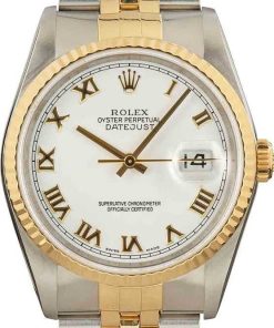 HandMade The Genuine Rolex Datejust 16233 White Roman Dial