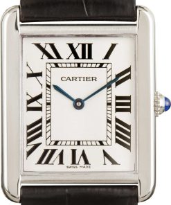 HandMade The Cartier Tank Solo Large White Roman Dial