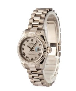 Alternative view of HandMade The Ladies Rolex Datejust 179179 Silver Roman Dial