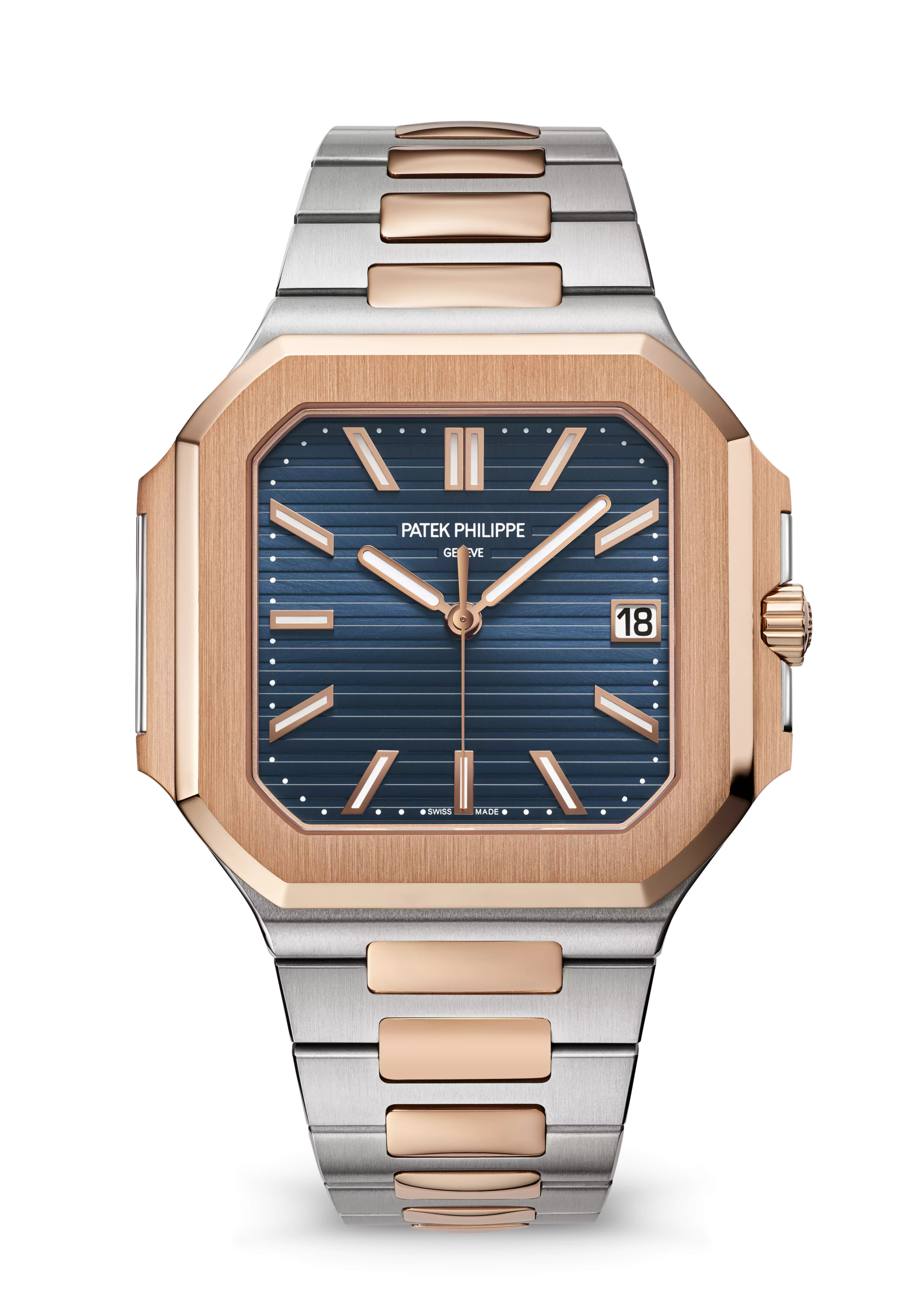 DATE. SWEEP SECONDS. Rose gold and steel 5821/1AR-001