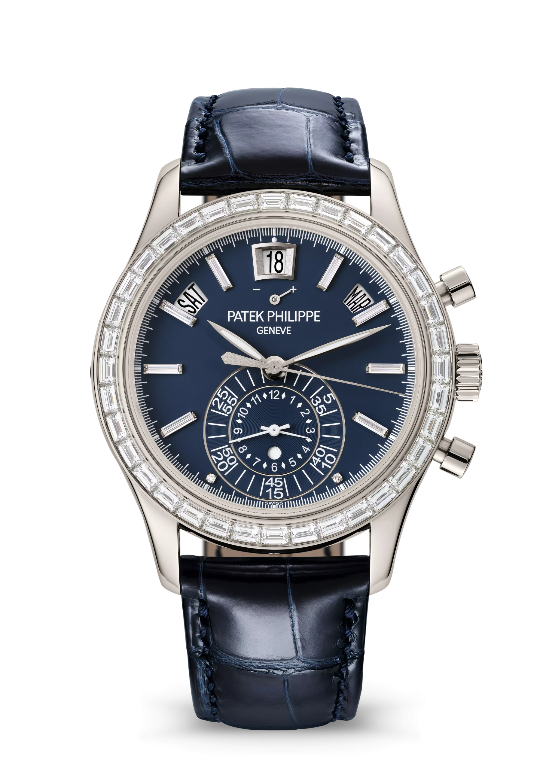 FLYBACK CHRONOGRAPH. ANNUAL CALENDAR. JOAILLERIE. Platinum 5961P-001