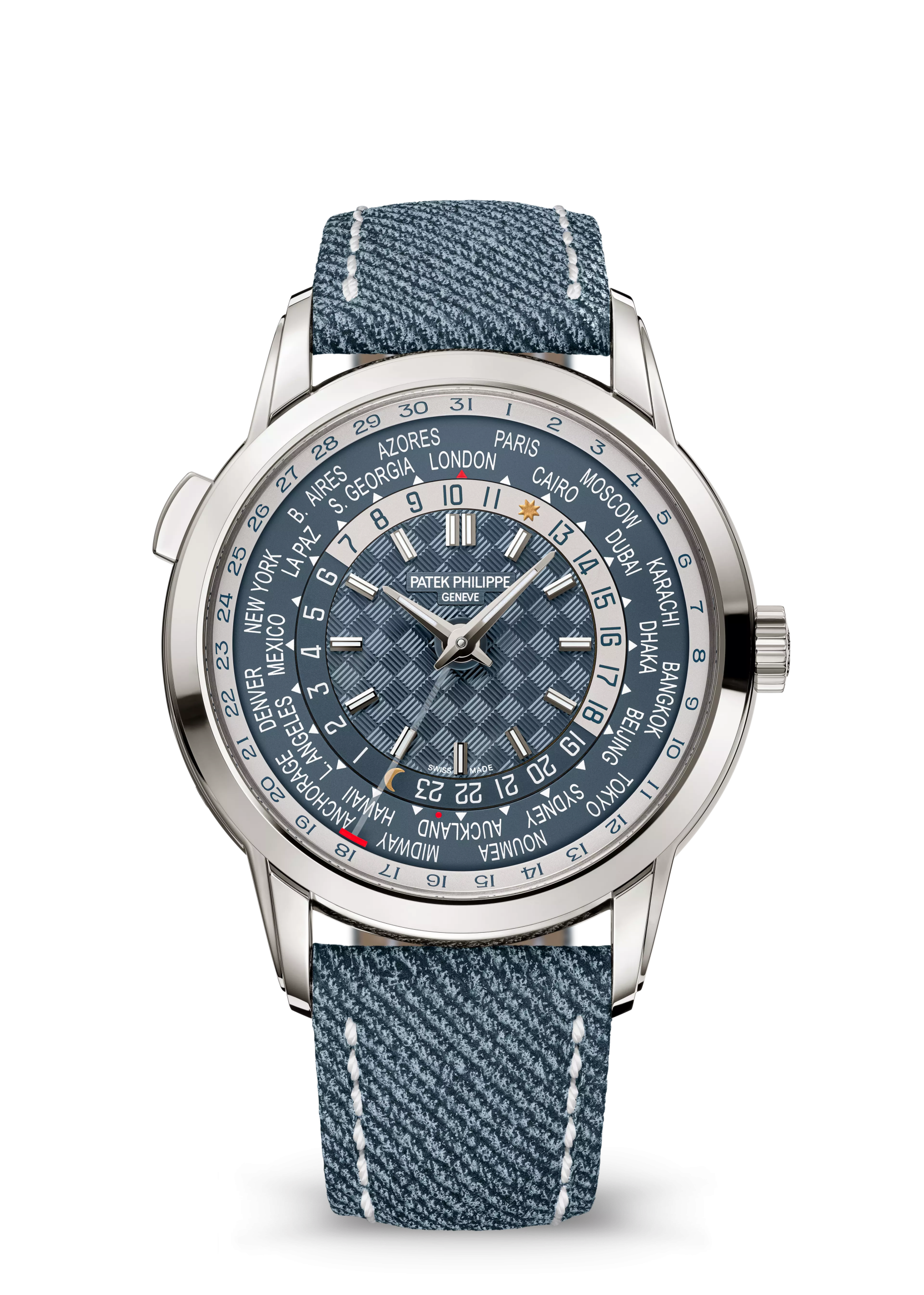 WORLD TIME. DATE. White gold 5330G-001