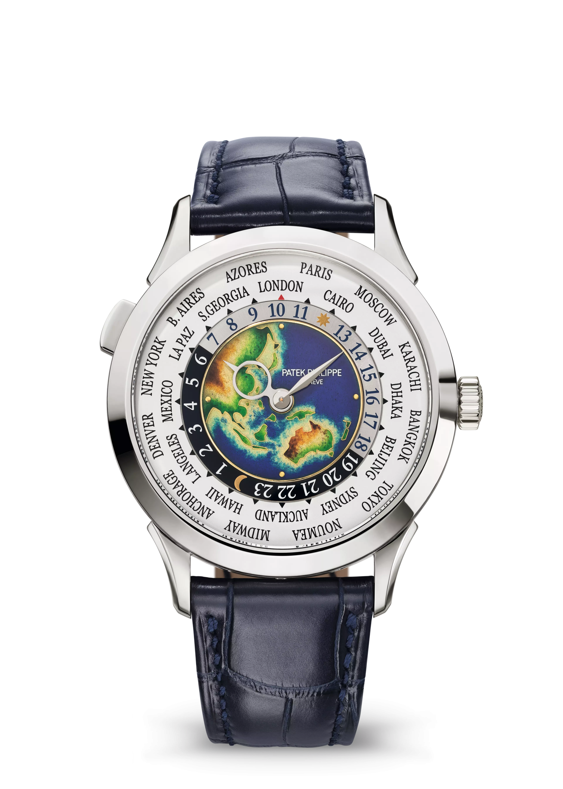 WORLD TIME. RARE HANDCRAFTS. White gold 5231G-001