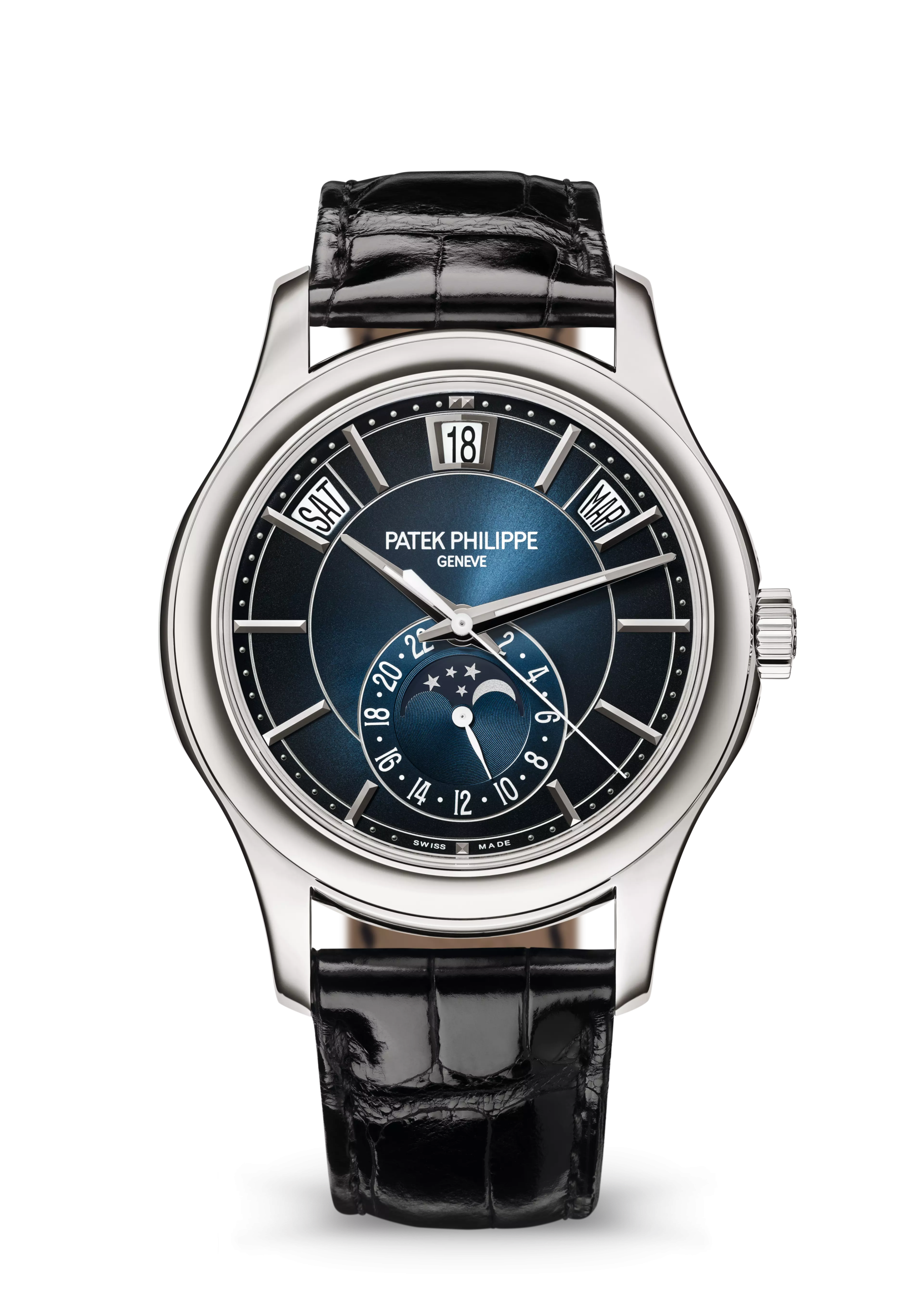 ANNUAL CALENDAR. MOON PHASES. White gold 5205G-013