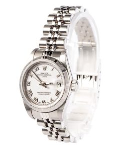Alternative view of HandMade The Lady Rolex Date 79190 White Roman Dial