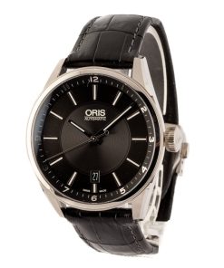 Alternative view of HandMade The Oris Artix Date Black Dial & Leather Strap