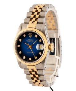 Alternative view of HandMade The Ladies Rolex Datejust 68273 Blue Vignette Diamond Dial