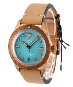 Alternative view of HandMade The Oris Divers Sixty-Five Bronze Leather Strap