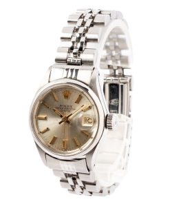 Alternative view of HandMade The Ladies Rolex Date 6519 Silver Dial