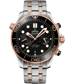 Omega SEAMASTER DIVER 300M 44 mm, steel ‑ Sedna™ gold on steel ‑ Sedna™ gold 210.20.44.51.01.001