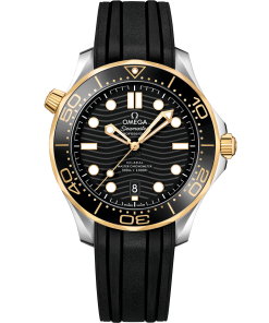 Omega SEAMASTER DIVER 300M 42 mm, steel ‑ yellow gold on rubber strap 210.22.42.20.01.001