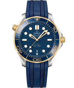 Omega SEAMASTER DIVER 300M 42 mm, steel ‑ yellow gold on rubber strap 210.22.42.20.03.001