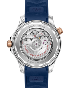 Alternative view of Omega SEAMASTER DIVER 300M 42 mm, steel ‑ Sedna™ gold on rubber strap 210.22.42.20.03.002