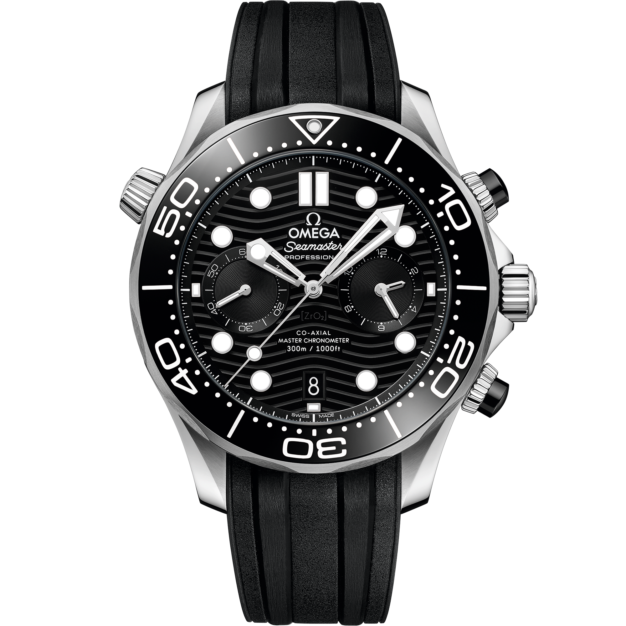 Omega SEAMASTER DIVER 300M 44 mm, steel on rubber strap 210.32.44.51.01.001