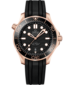 Omega SEAMASTER DIVER 300M 42 mm, Sedna™ gold on rubber strap 210.62.42.20.01.002