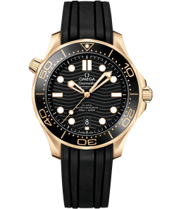 Omega SEAMASTER DIVER 300M 42 mm, Moonshine™ gold on rubber strap 210.62.42.20.01.003