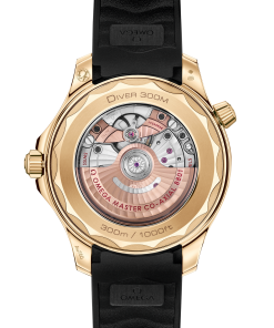 Alternative view of Omega SEAMASTER DIVER 300M 42 mm, Moonshine™ gold on rubber strap 210.62.42.20.01.003