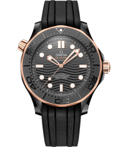 Omega SEAMASTER DIVER 300M 43.5 mm, black ceramic on rubber strap 210.62.44.20.01.001