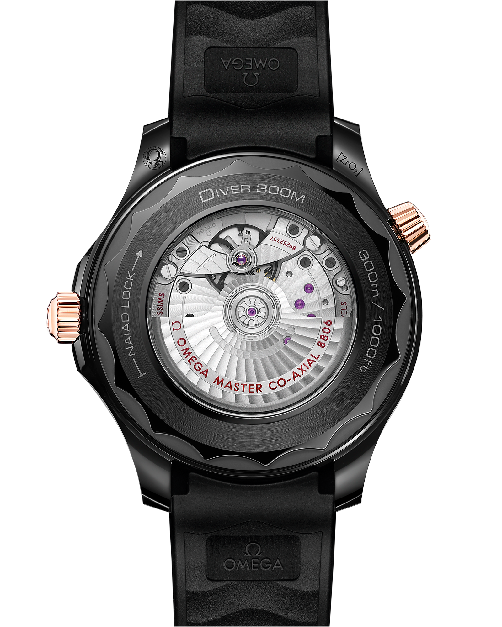 Omega SEAMASTER DIVER 300M 43.5 mm, black ceramic on rubber strap 210.62.44.20.01.001 - Image 2