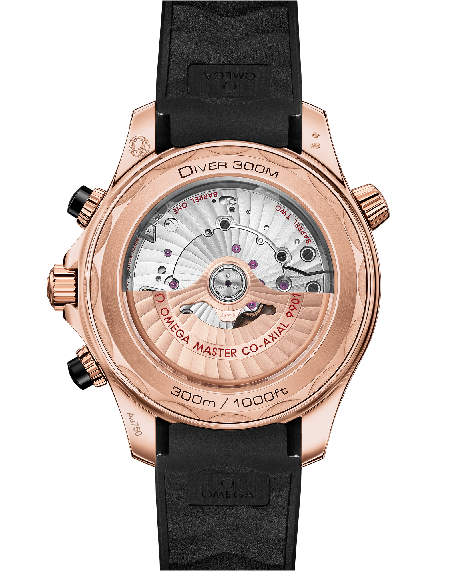 Omega SEAMASTER DIVER 300M 44 mm, Sedna™ gold on rubber strap 210.62.44.51.01.001 - Image 2