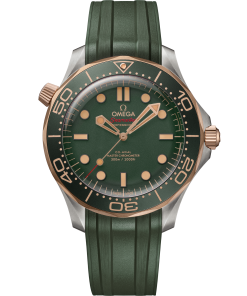 Omega SEAMASTER DIVER 300M 42 mm, titanium ‑ Bronze gold on rubber strap 210.92.42.20.10.001