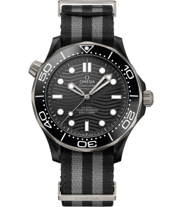 Omega SEAMASTER DIVER 300M 43.5 mm, black ceramic on NATO strap 210.92.44.20.01.002