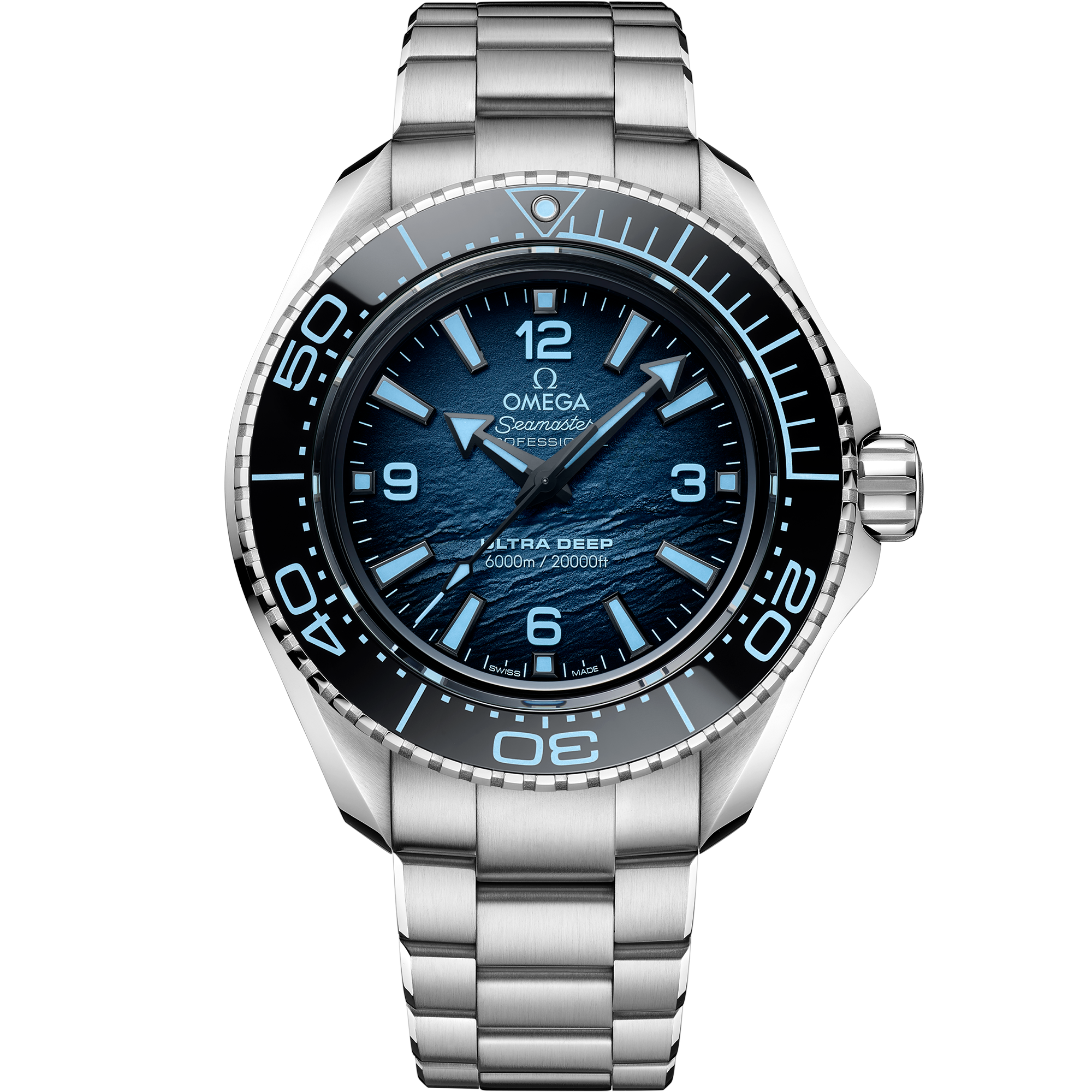 Omega SEAMASTER PLANET OCEAN 6000M 45.5 mm, O‑MEGASTEEL on O‑MEGASTEEL 215.30.46.21.03.002