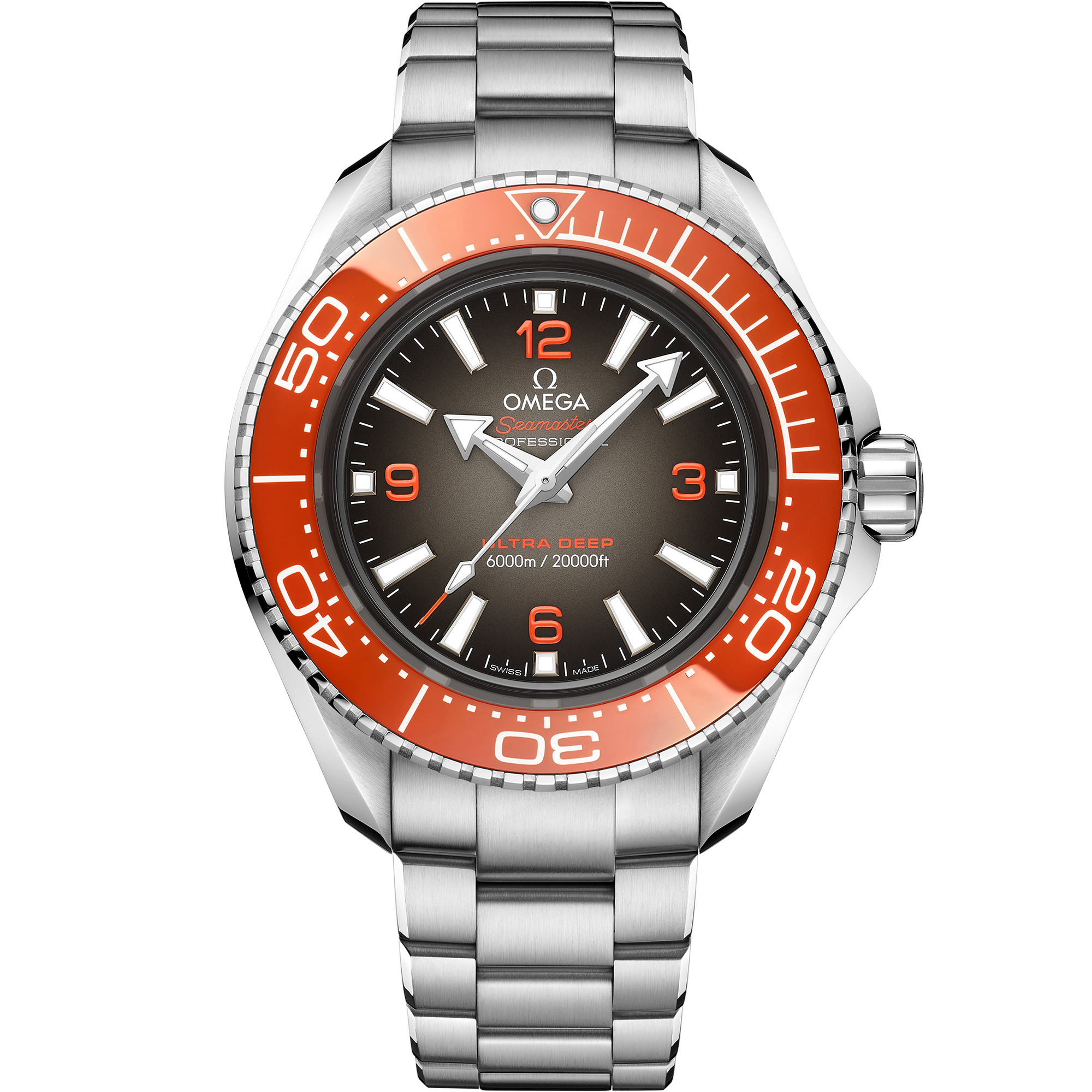 Omega SEAMASTER PLANET OCEAN 6000M 45.5 mm, O‑MEGASTEEL on O‑MEGASTEEL 215.30.46.21.06.001