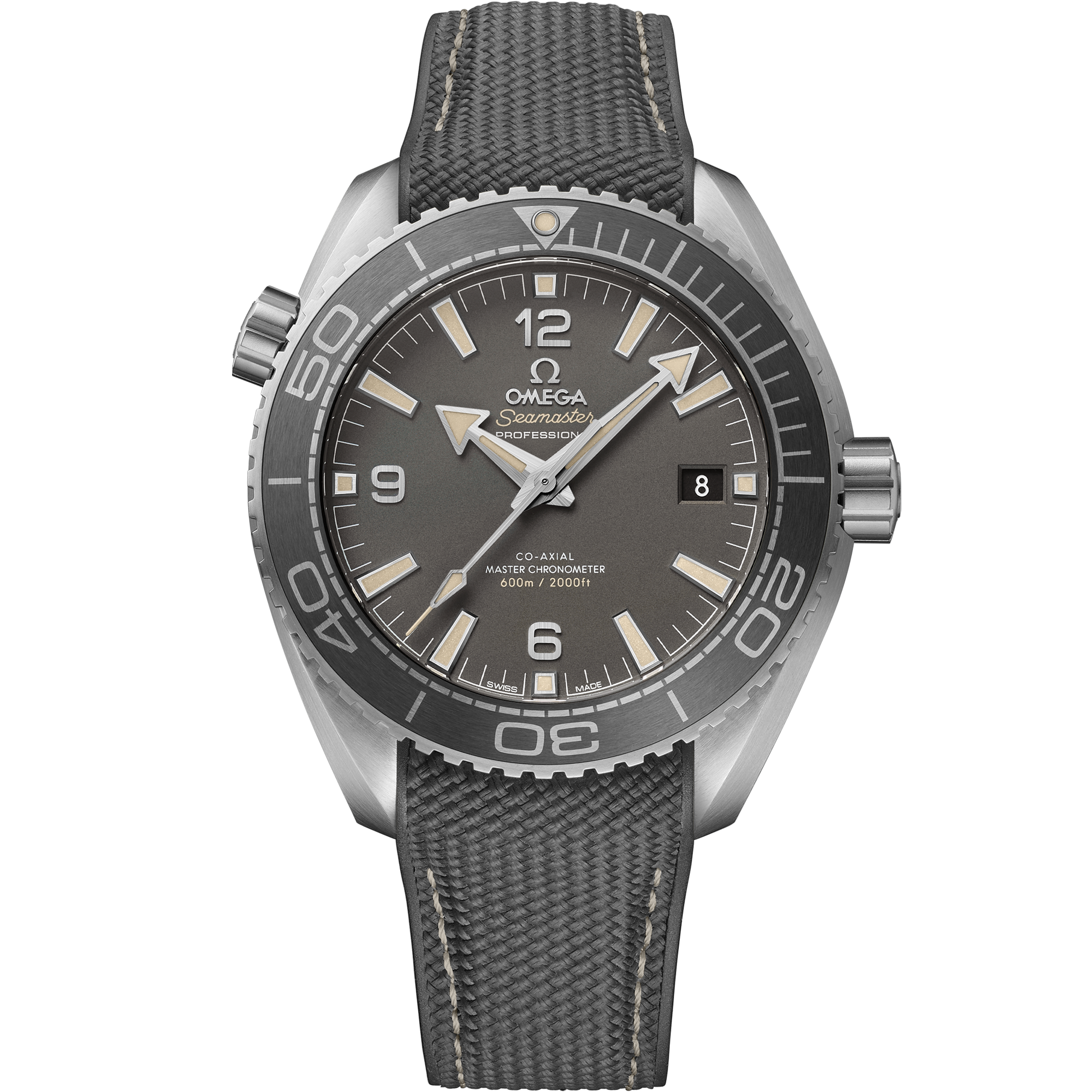Omega SEAMASTER PLANET OCEAN 600M 43.5 mm, steel on rubber strap 215.32.44.21.01.002